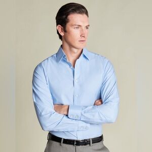 Charles Tyrwhitt Sky Blue Non-Iron Twill Shirt, Extra Slim Fit, 15.5 / 33